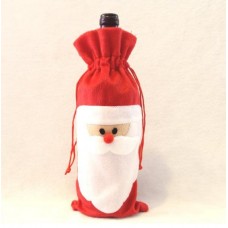 Cute Christmas Santa Claus Wine Bottle Cover For Gift Home Decoration Holiday Party 