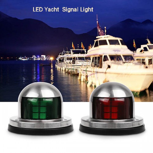 12V IP66 Waterproof Signal Lamp Red Green LED Navigation Warning Light for Marine Boat Yacht Qiilu Pair of Navigation Signal Light