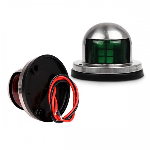 1Pair Red Green 8 LED Navigation Lights Marine Bow Light Lamp for
